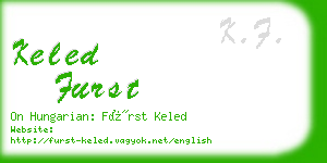 keled furst business card